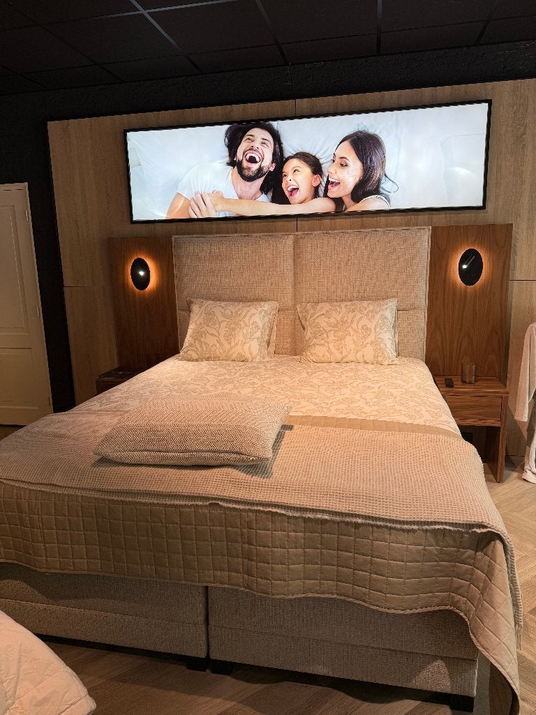 Mayfair Boxspring Hotel Chique 180x210 elektrisch, Ophalen, Crème, 210 cm, Hotel chique