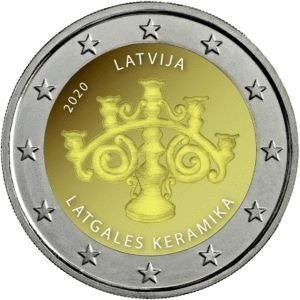 2 Euro Letland 2020 UNC - Letgallen Keramiek, Postzegels en Munten, Verzenden, Overige landen, 2 euro, Losse munt