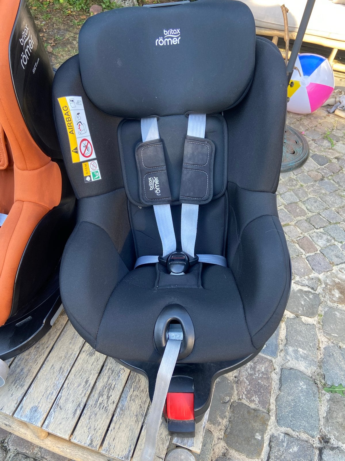 Britax Römer DUALFIX M i-SIZE autostoelen (zwart en oranje), Ophalen, Romer, Gebruikt, 0 t/m 18 kg