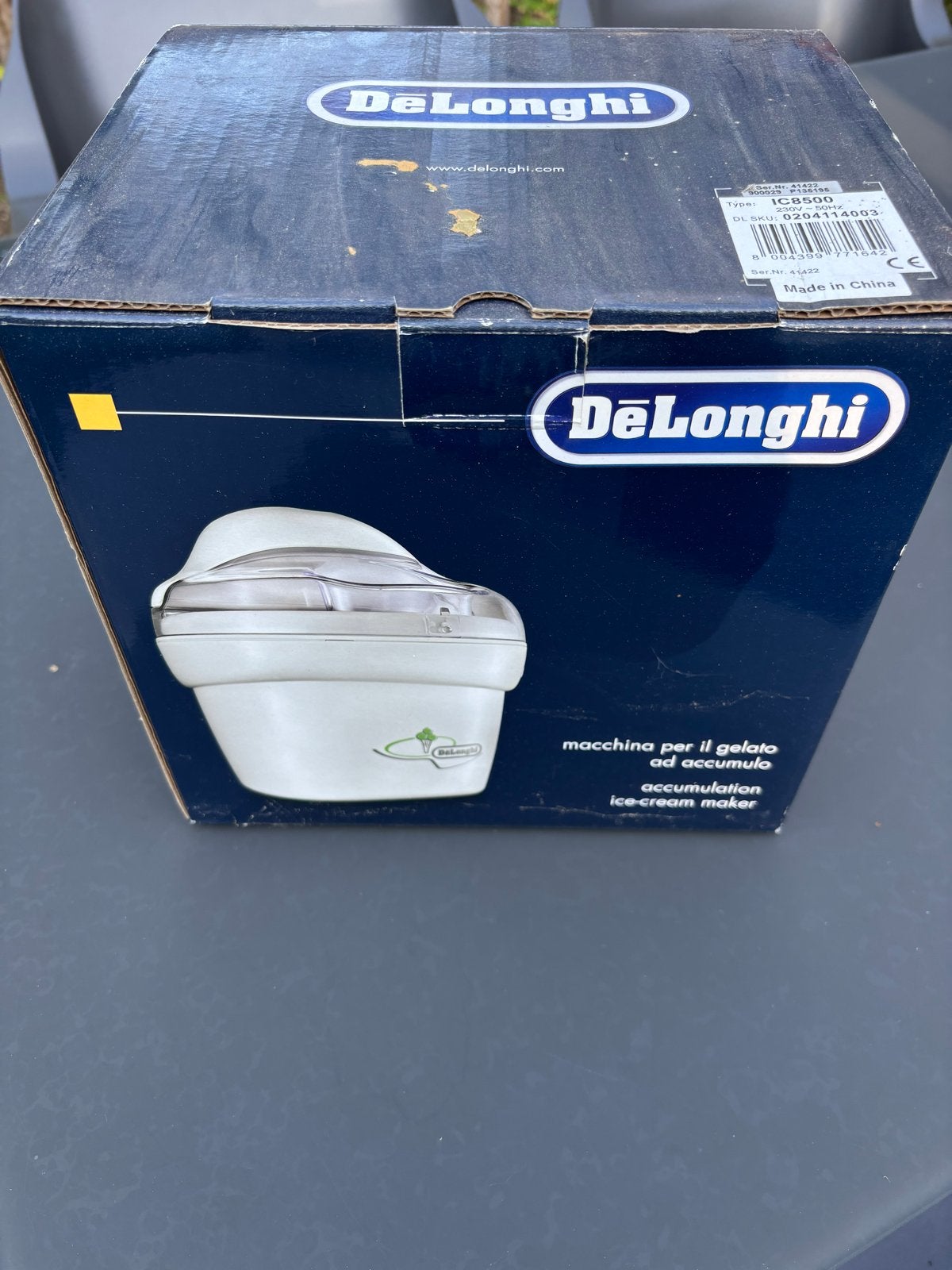 DeLonghi IC8500 IJsmachine - Nieuw in doos, Ophalen, Nieuw