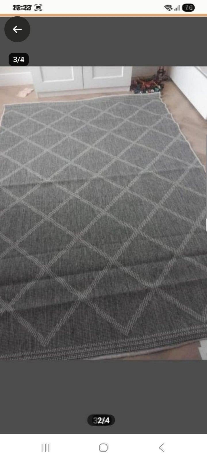 vloerkleed grijs beige 160x230 cm, Huis en Inrichting, Ophalen