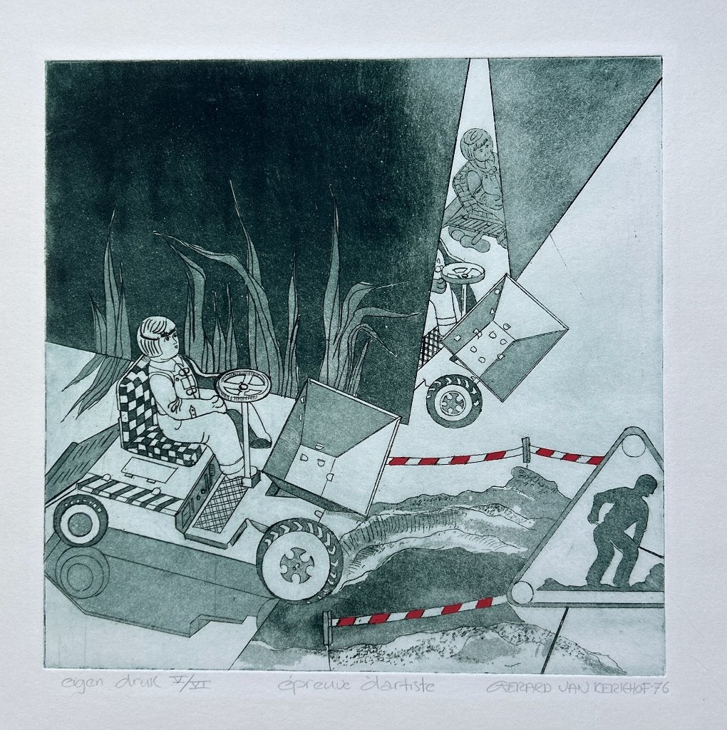 Ets Gerard van Kerkhof, Antiek en Kunst, Kunst | Litho's en Zeefdrukken, Verzenden, Origineel, Overige onderwerpen, Ets
