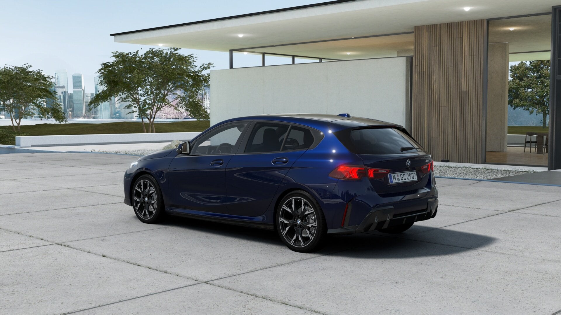 BMW 1 Serie 120 M Sport Automaat / Sportstoelen / Achteruitr, Auto's, Automatische klimaatregeling, 156 pk, Blauw, Leder