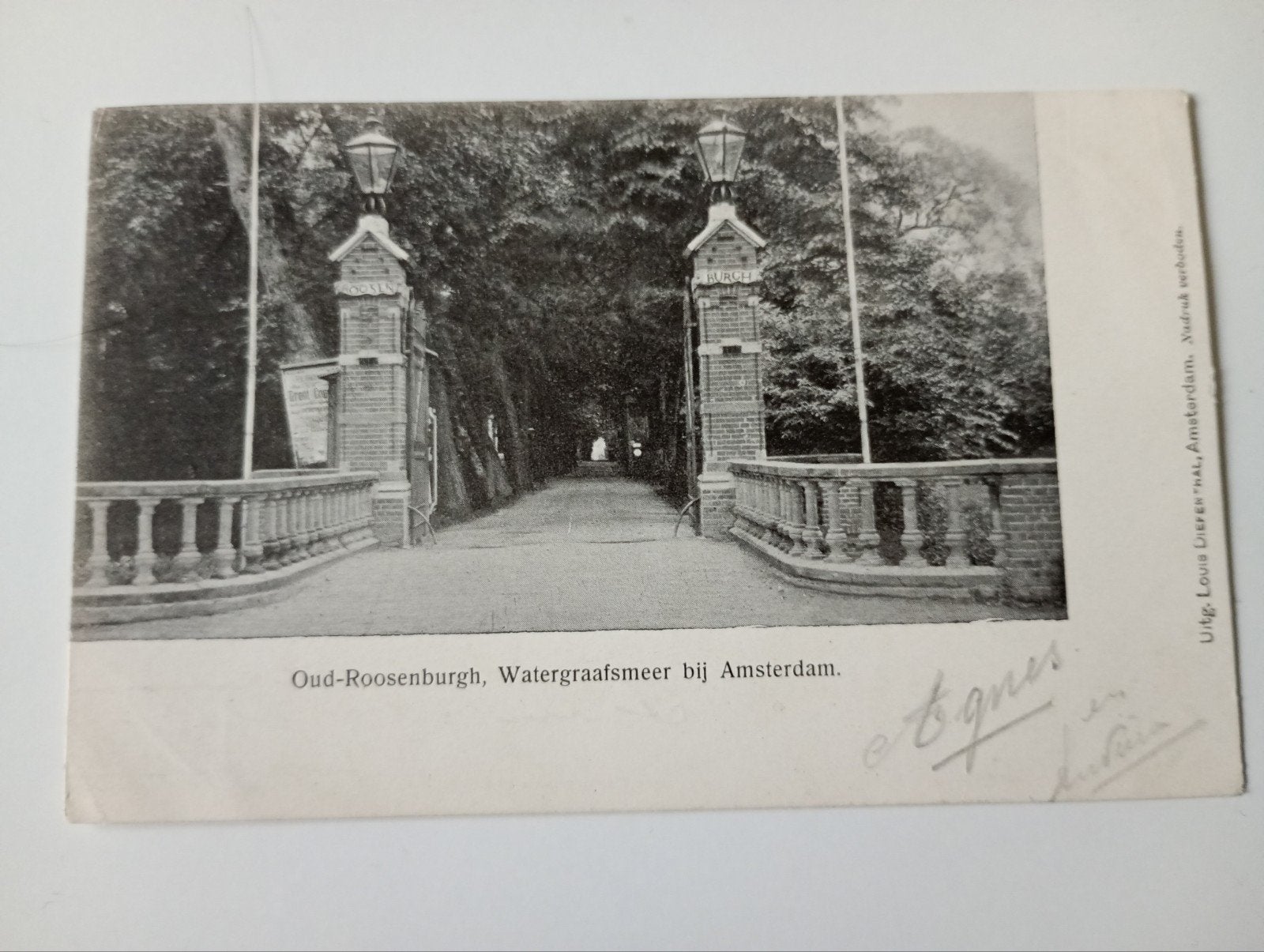 Amsterdam Oost Watergraafsmeer Oud-Roosenburgh 1906, Ophalen of Verzenden, Voor 1920, Gelopen, Noord-Holland