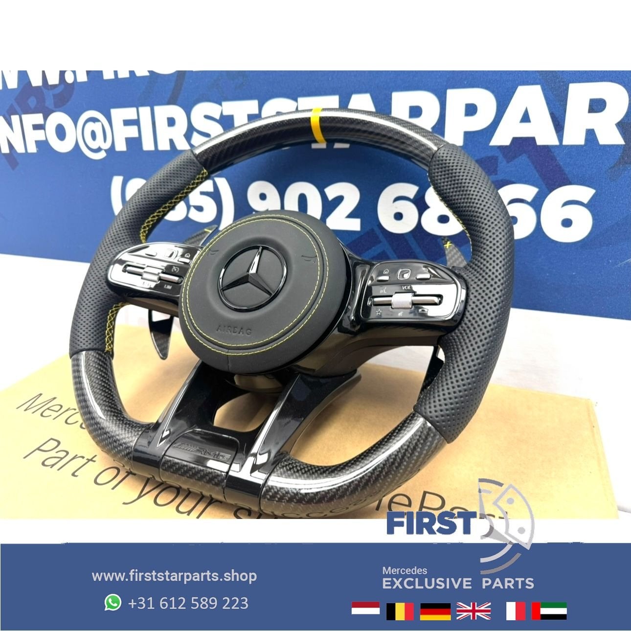 CARBON AMG STUUR + AIRBAG W177 W118 W205 W213 W253 W223 W468, Auto-onderdelen, Besturing, Gebruikt, -, Ophalen of Verzenden, -