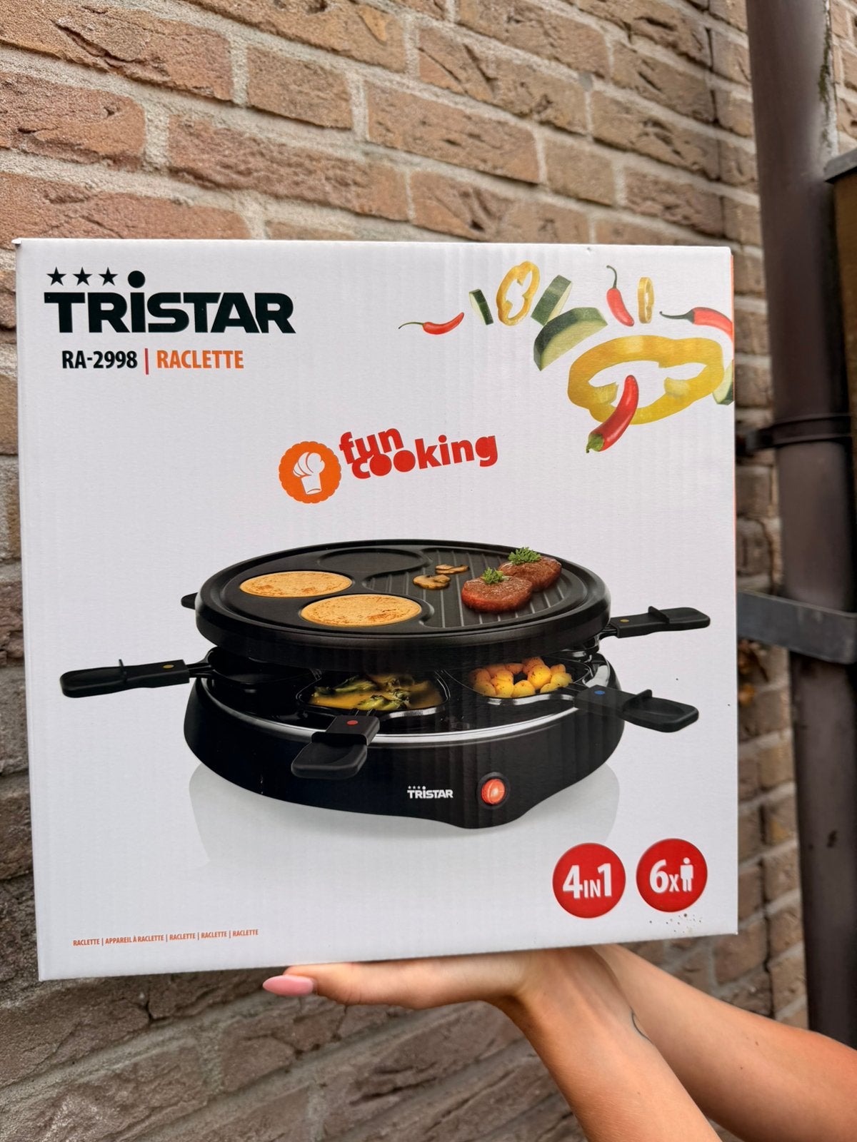 Tristar RA 2998 raclette gourmet set, Witgoed en Apparatuur, Ophalen of Verzenden, Nieuw, 8 personen of meer
