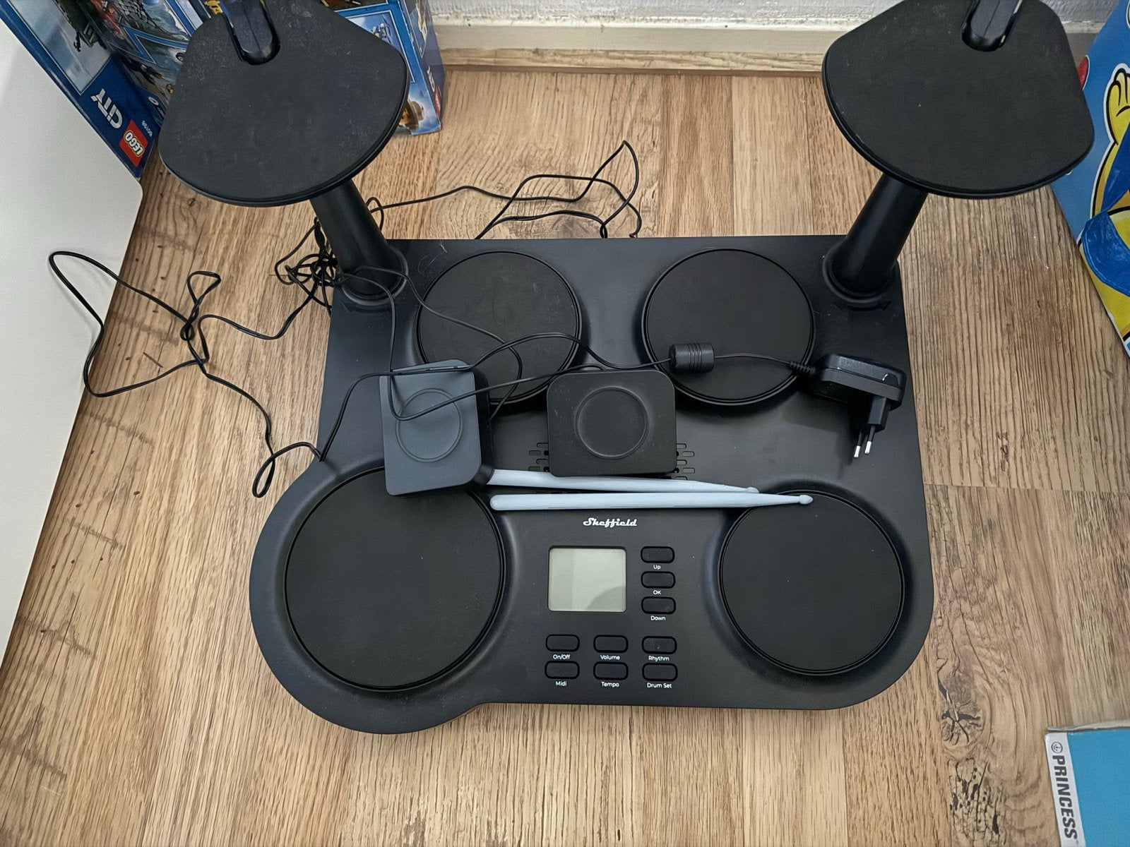 Sheffield Elektronisch Drumstel met 3D Geprinte Drumsticks, Ophalen of Verzenden, Gebruikt, Overige merken, Elektronisch