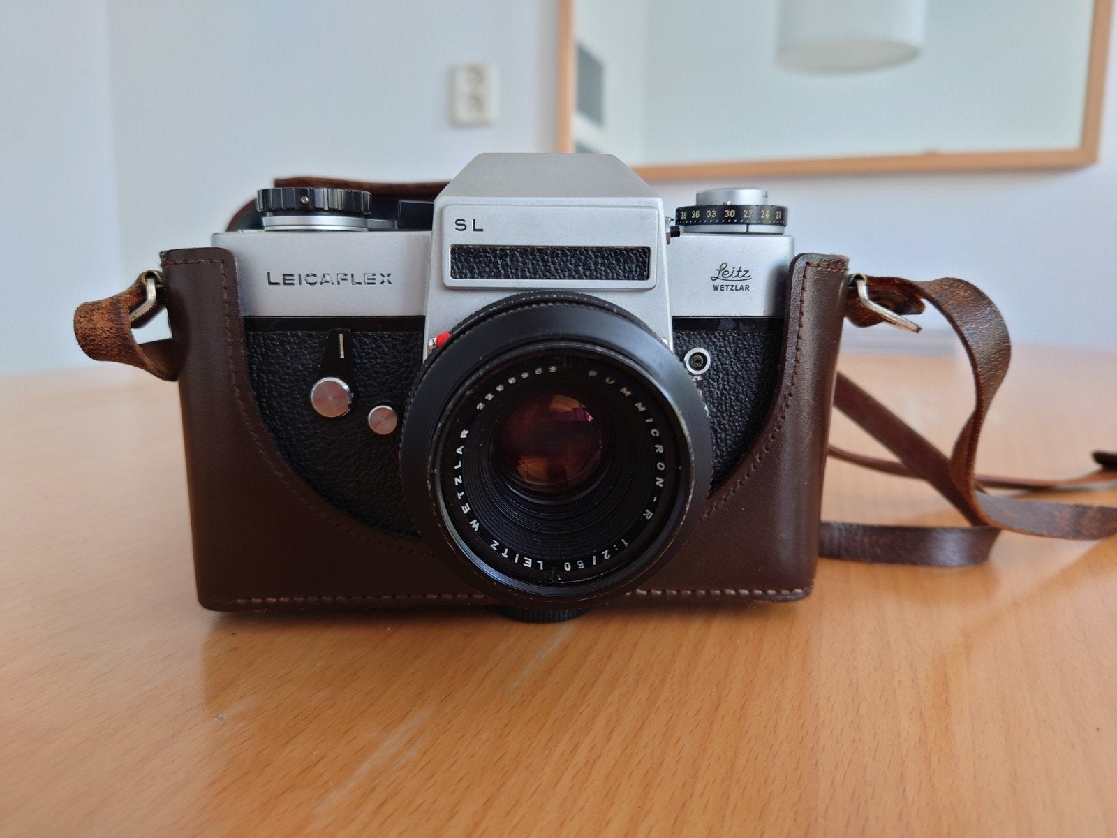 Leica Leicaflex SL met Summicron-R 50mm lens, Audio, Tv en Foto, Fotocamera's Analoog, Ophalen of Verzenden, Gebruikt, Spiegelreflex