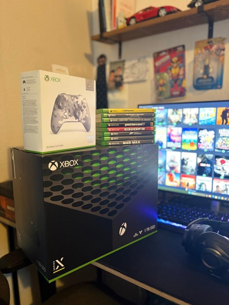 XBOX Series X 1TB + 9 GAMES, Ophalen, Zo goed als nieuw, Xbox Series X