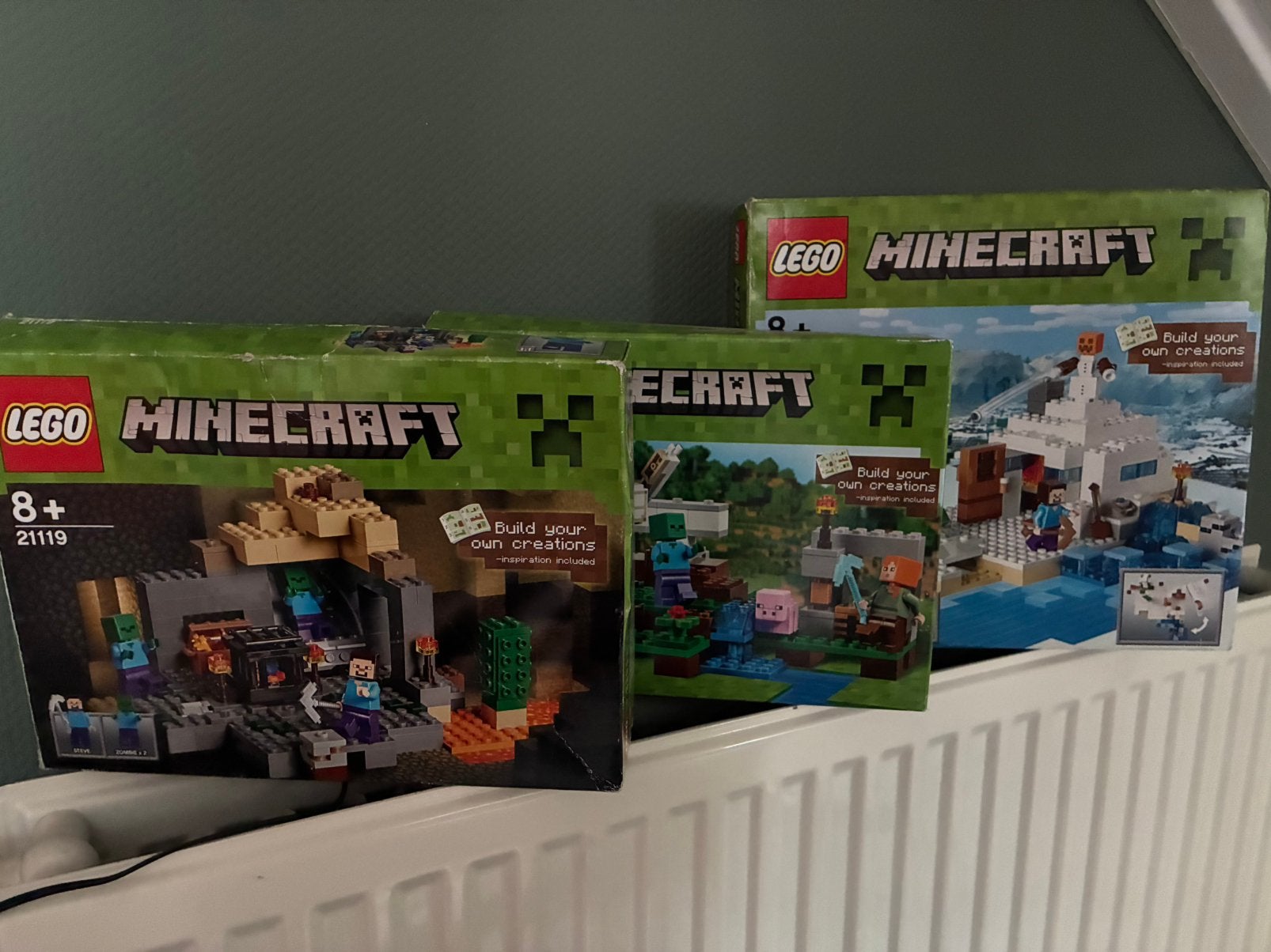 3 x Lego Minecraft 21119 / 21123 /21120, Minecraft, Lego, Ophalen of Verzenden, Zo goed als nieuw