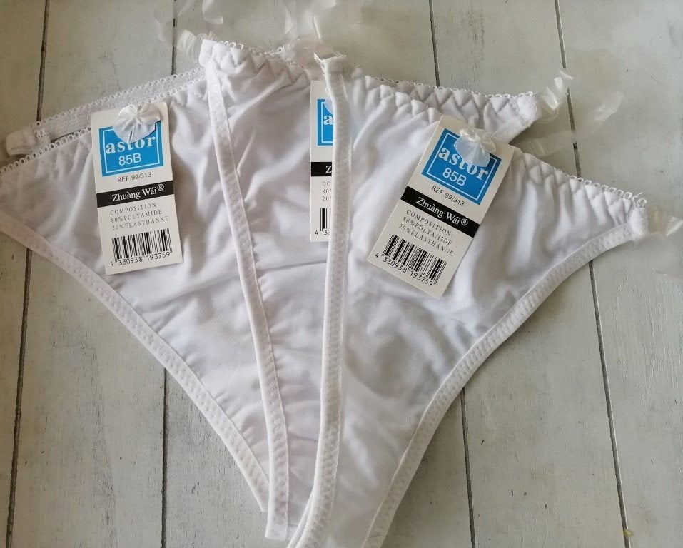 Elegante Witte String met Transparante Bandjes XS/S/M, Kleding | Dames, Astor, Ophalen of Verzenden, Wit, String