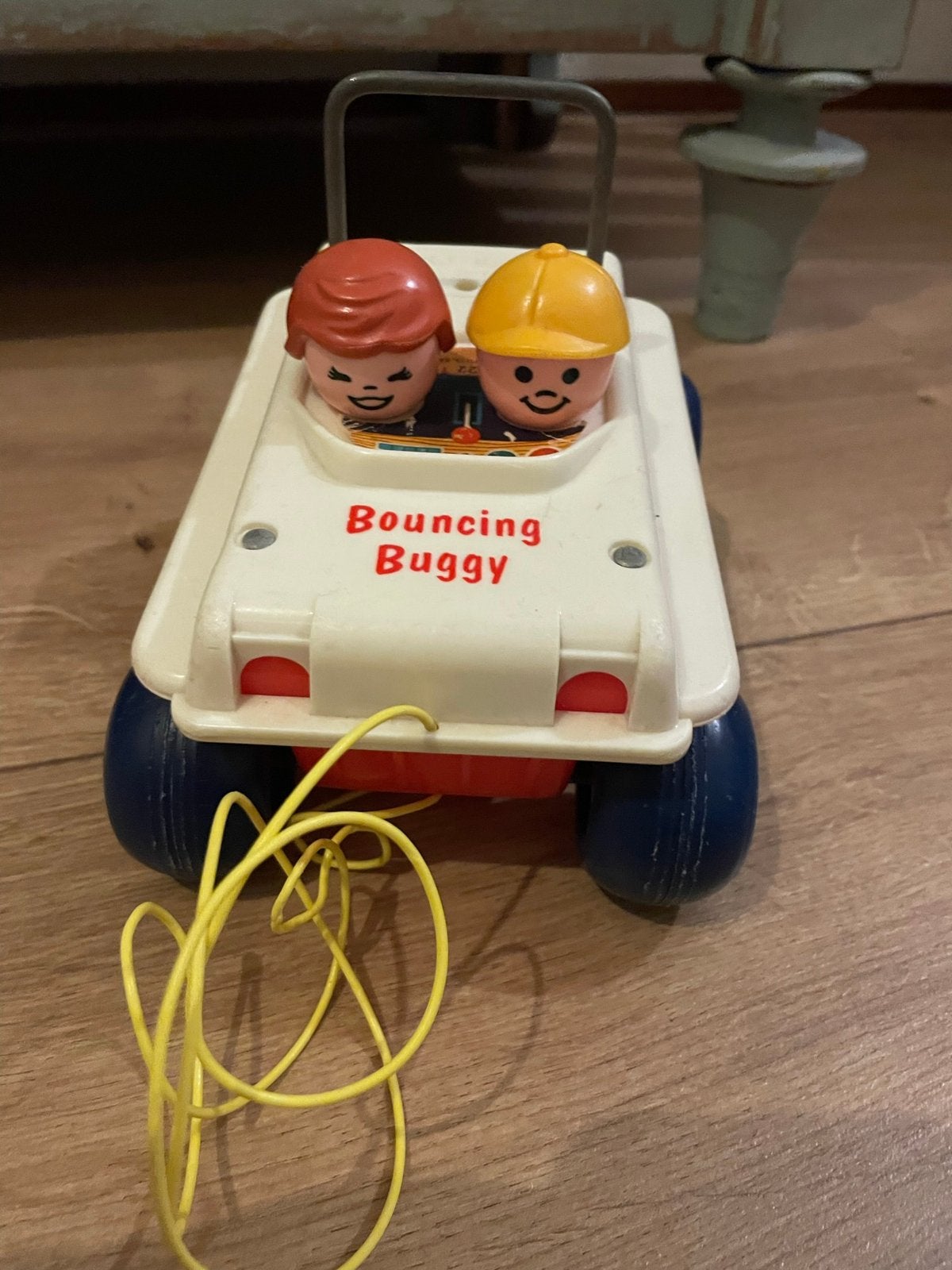 Fisher Price bouncing buggy vintage 1973 retro, Ophalen of Verzenden, Zo goed als nieuw, Speelset