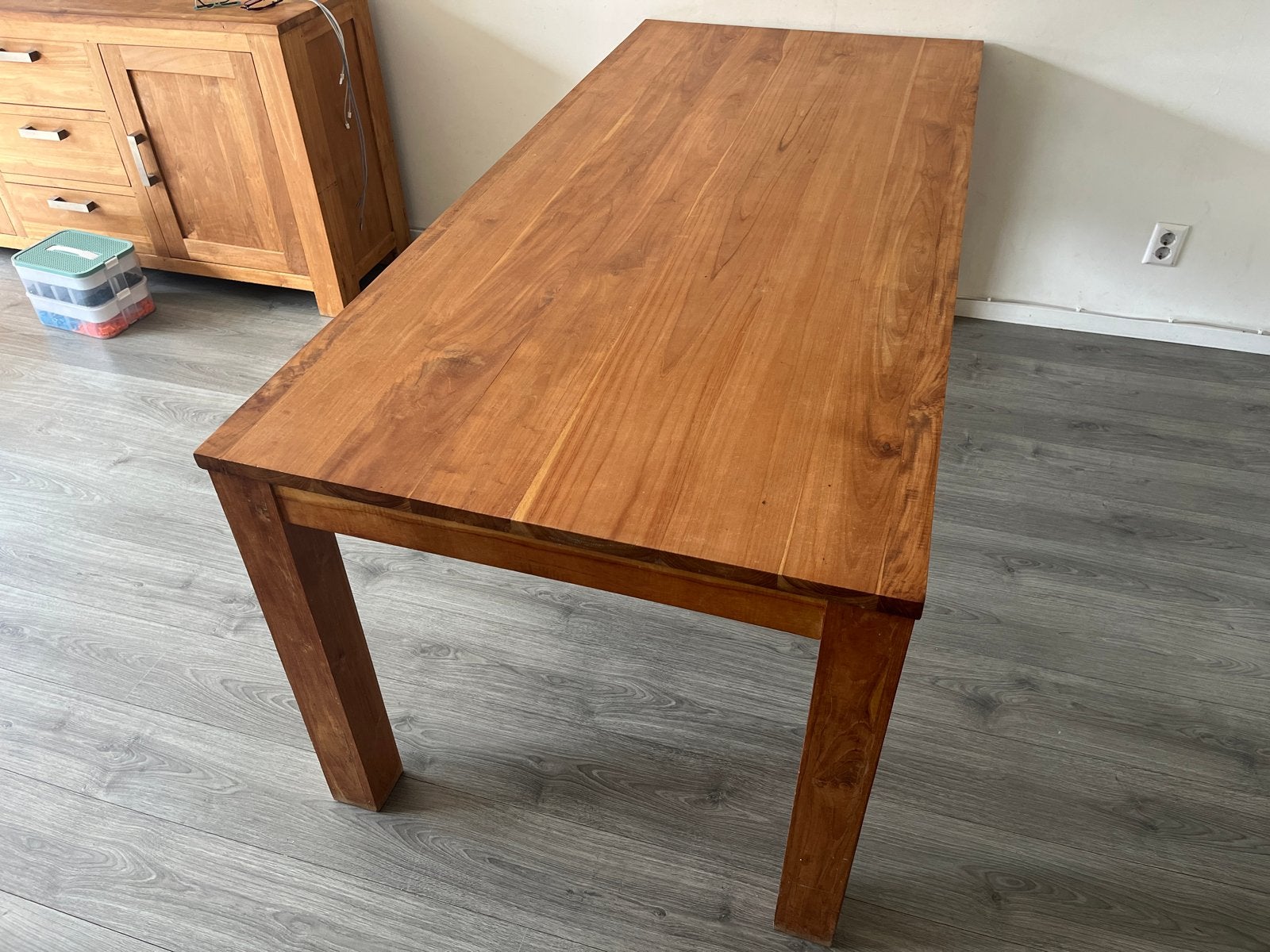 Pronto Baloe Teakhouten Eetkamertafel 200x90x79 cm, Ophalen, Gebruikt, Teakhout, 50 tot 100 cm