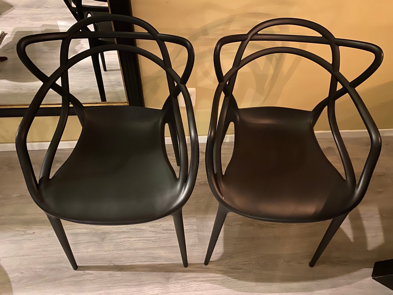 2 Kartell Masters zwart, Ophalen of Verzenden, Zo goed als nieuw, Zwart