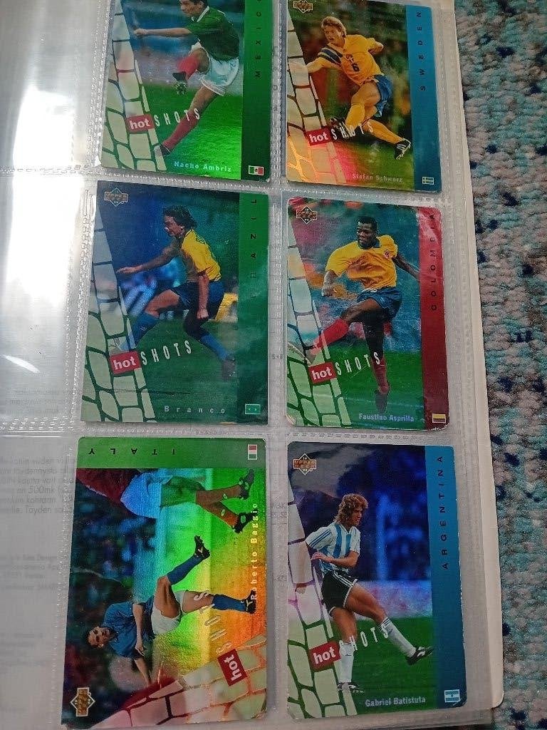 Upperdeck world cup 94 kaarten hot shots, Ophalen of Verzenden, Zo goed als nieuw, Buitenlandse clubs, Poster, Plaatje of Sticker