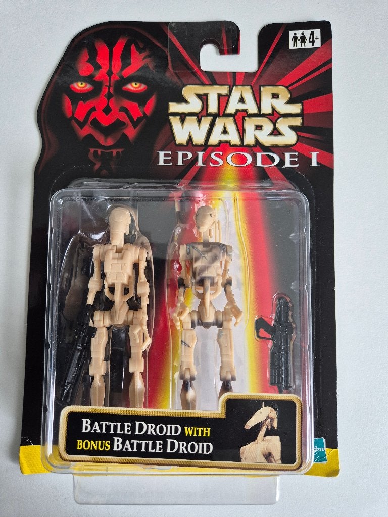 Star Wars EP1 Battle Droid Slashed + Bonus Battle Doid, Ophalen of Verzenden, Nieuw, Actiefiguurtje
