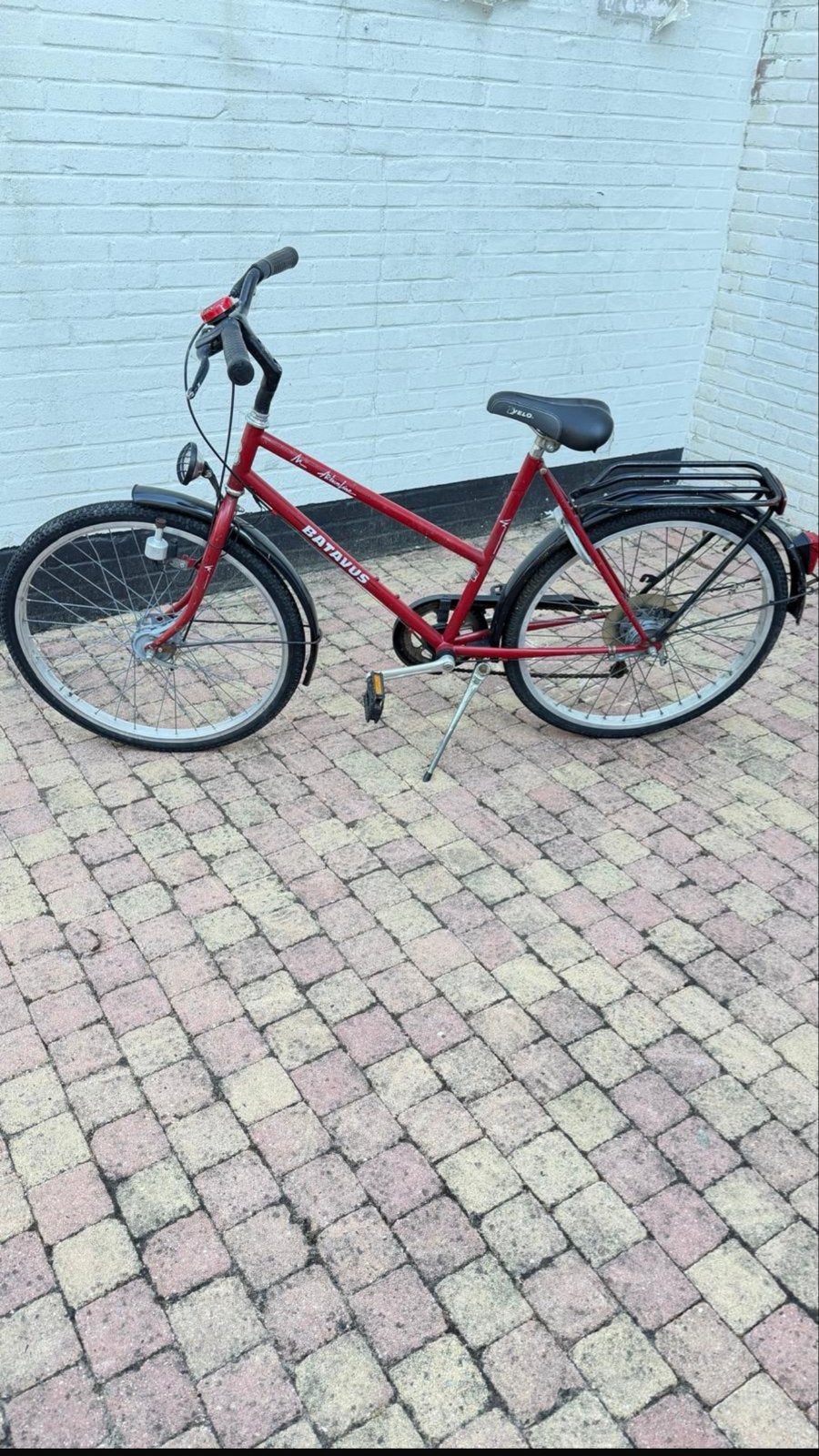 Batavus fiets - Rood - Gebruikt, Velgrem, Versnellingen, Batavus, Ophalen of Verzenden