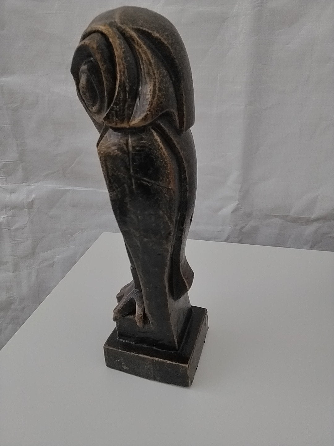 Decoratieve Uil Sculptuur - Art Deco Stijl, Antiek en Kunst, Art deco, Ophalen of Verzenden, Gepatineerd, 20 - 50 cm