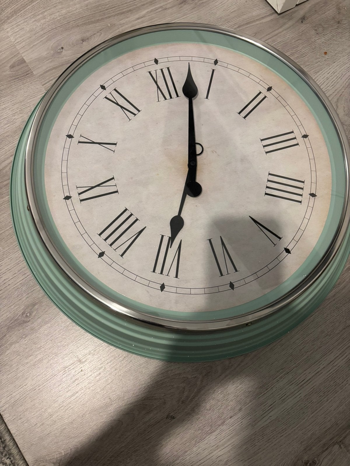 Ikea wandklok turquoise, Ophalen of Verzenden, Zo goed als nieuw, Wandklok