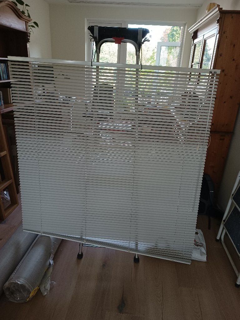 Luxaflex wit metaal 135 cm, Ophalen, Jaloezie, Gebruikt, Overige merken