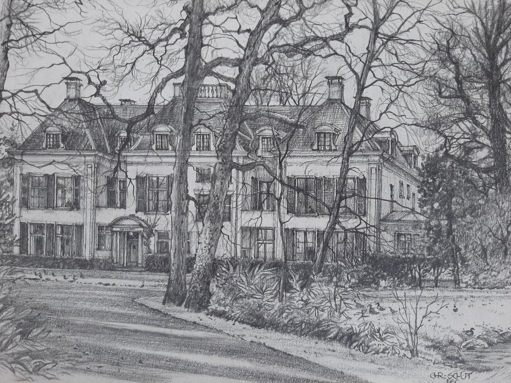 Chris J.Th. Schut (1912 - 2000) - Potloodtekeningen, Antiek en Kunst, Kunst | Tekeningen en Foto's, Ophalen of Verzenden, Tekening
