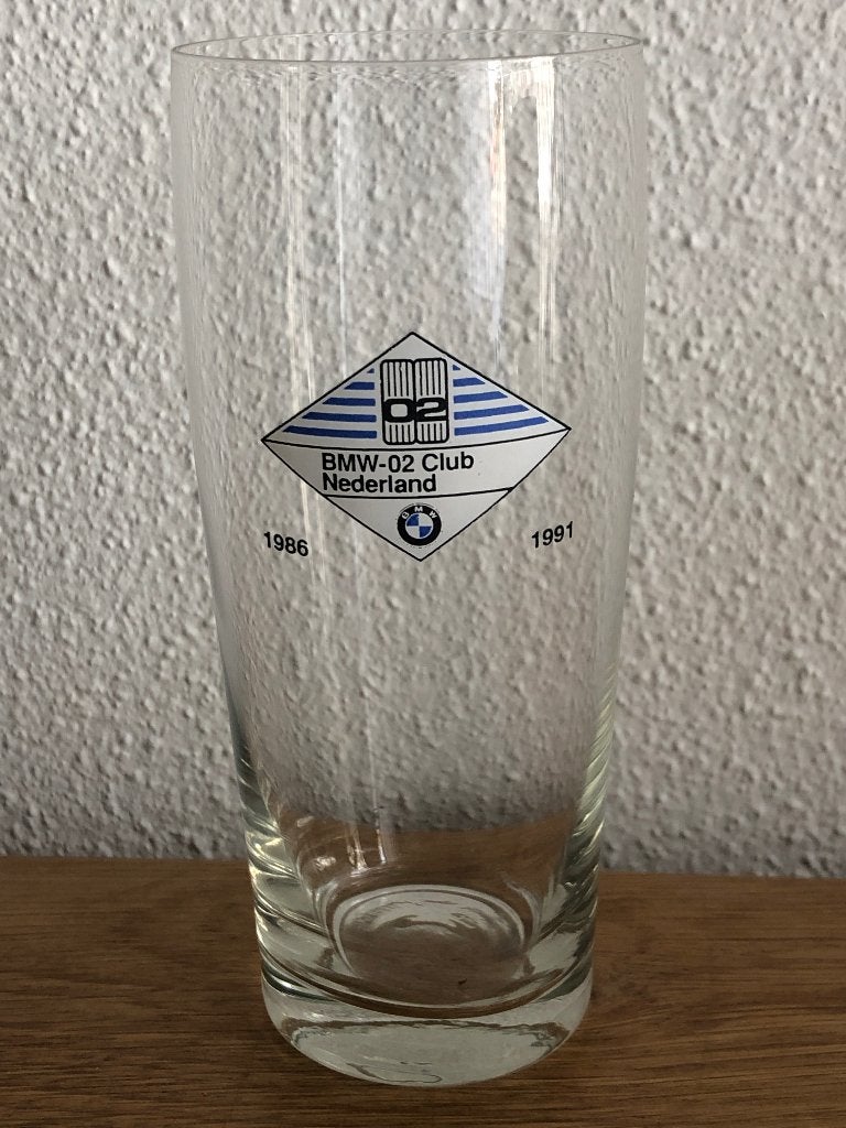 D.027 / Leuke BMW 02 Club Bierglas + 02 Turbo kaart, Ophalen of Verzenden, Zo goed als nieuw
