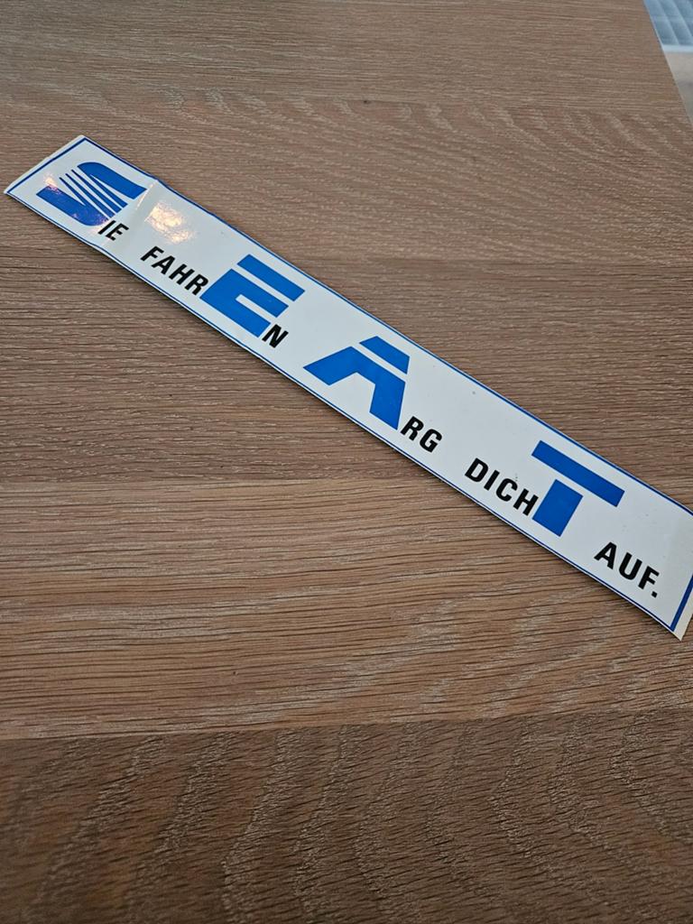 Seat Auto sticker, Ophalen of Verzenden, Zo goed als nieuw, Auto of Motor