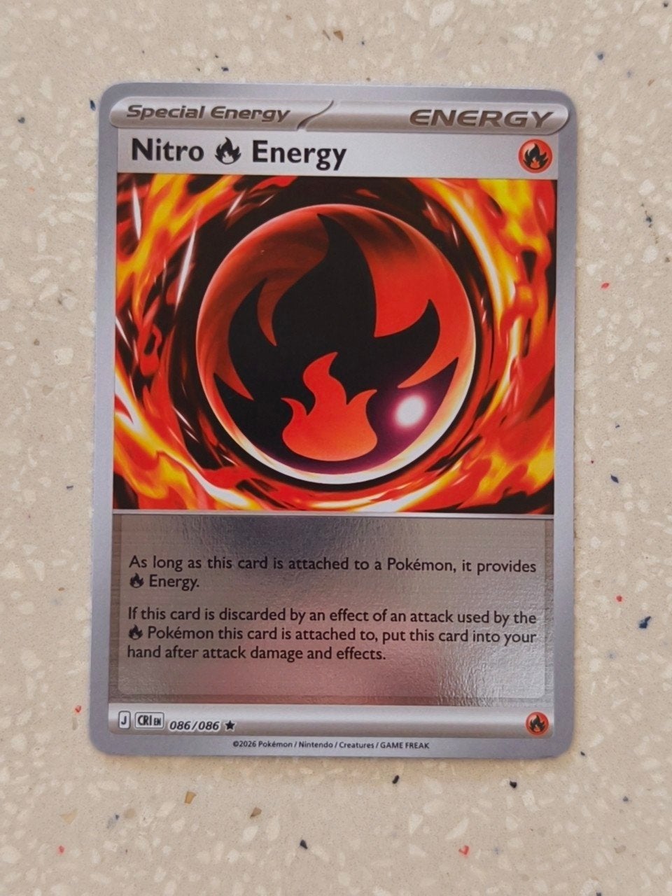 Pokémon TCG Nitro Energy Special Energy Kaart 086/086, Ophalen of Verzenden
