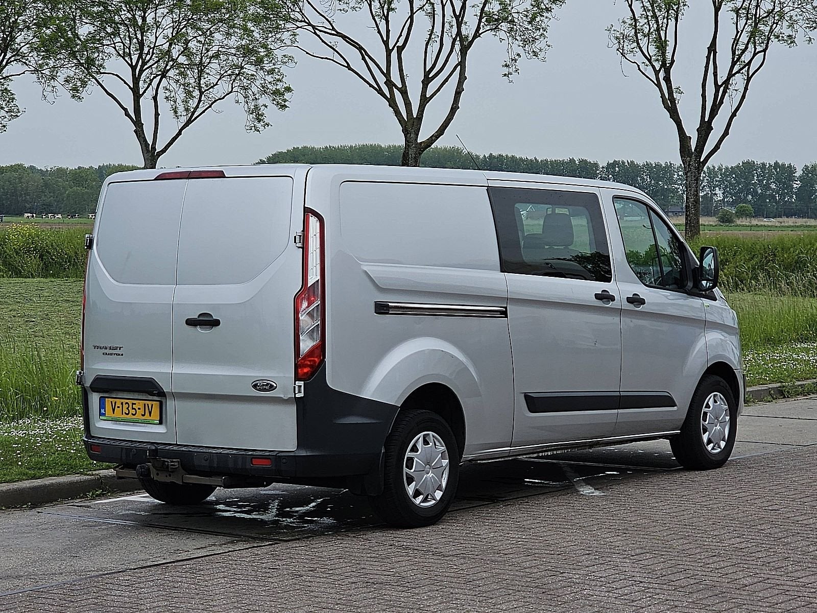 FORD TRANSIT CUSTOM dubbel cabine euro6, Gebruikt, Euro 6, Bedrijf, 6 stoelen
