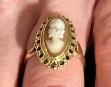 Camee ring verloren, Ophalen, Zo goed als nieuw, Goud, Dame