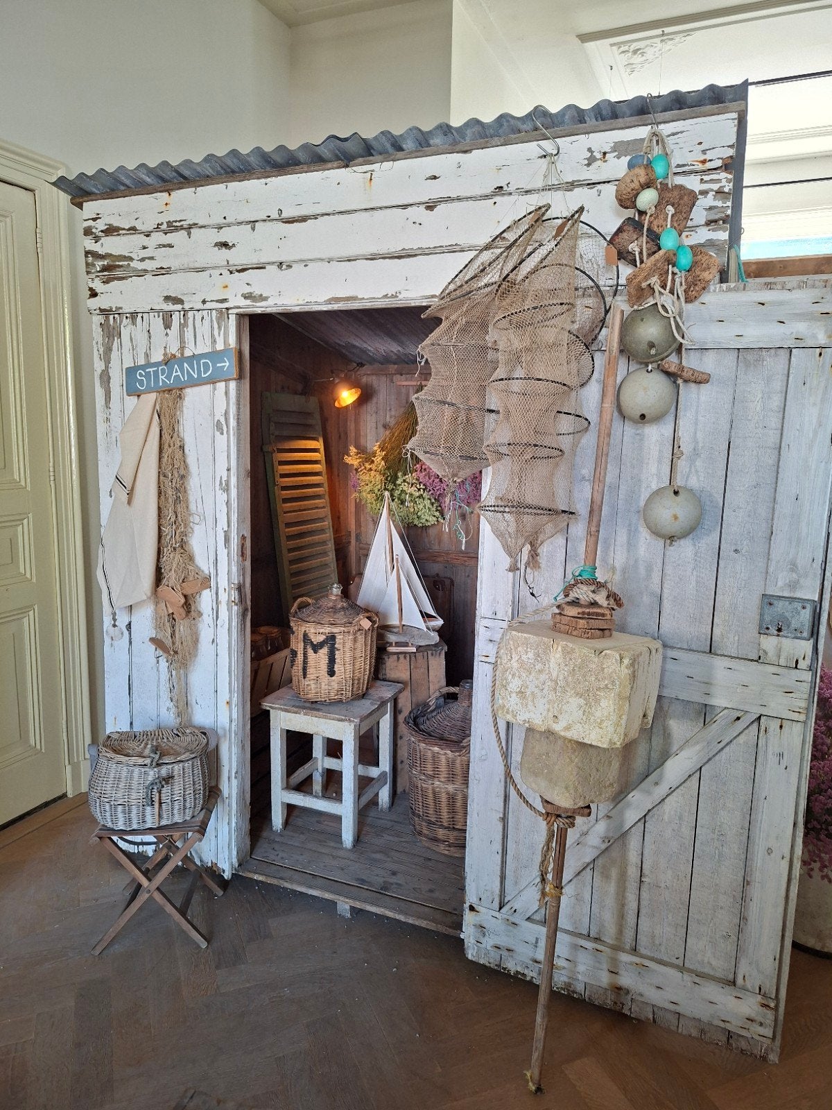 Oude visnetten, drijvers, brocante, Ophalen of Verzenden