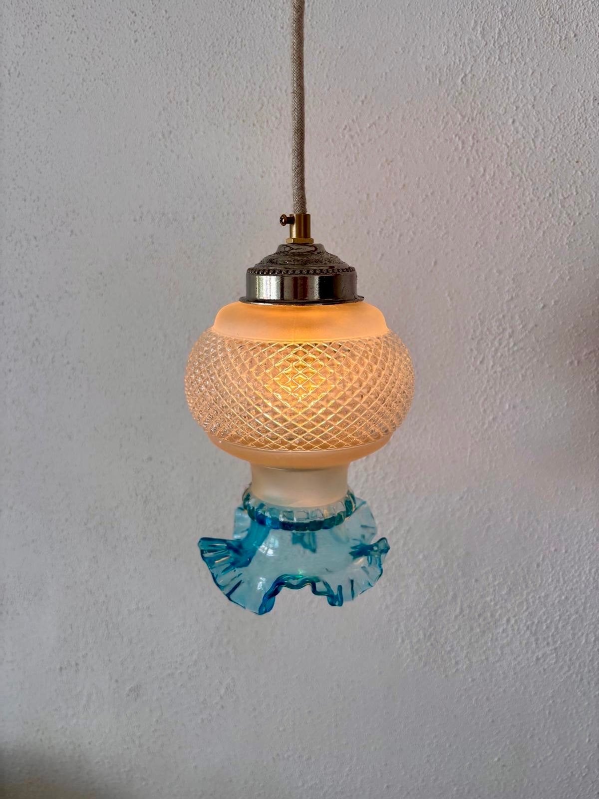 Unieke Portugese Antieke Vintage Hanglamp met Nieuw Snoer, Verzenden