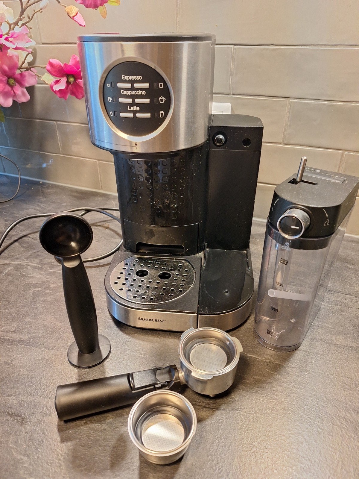 Silvercrest Espresso Apparaat - Zo goed als nieuw, Ophalen, Espresso apparaat, Gemalen koffie, Zo goed als nieuw