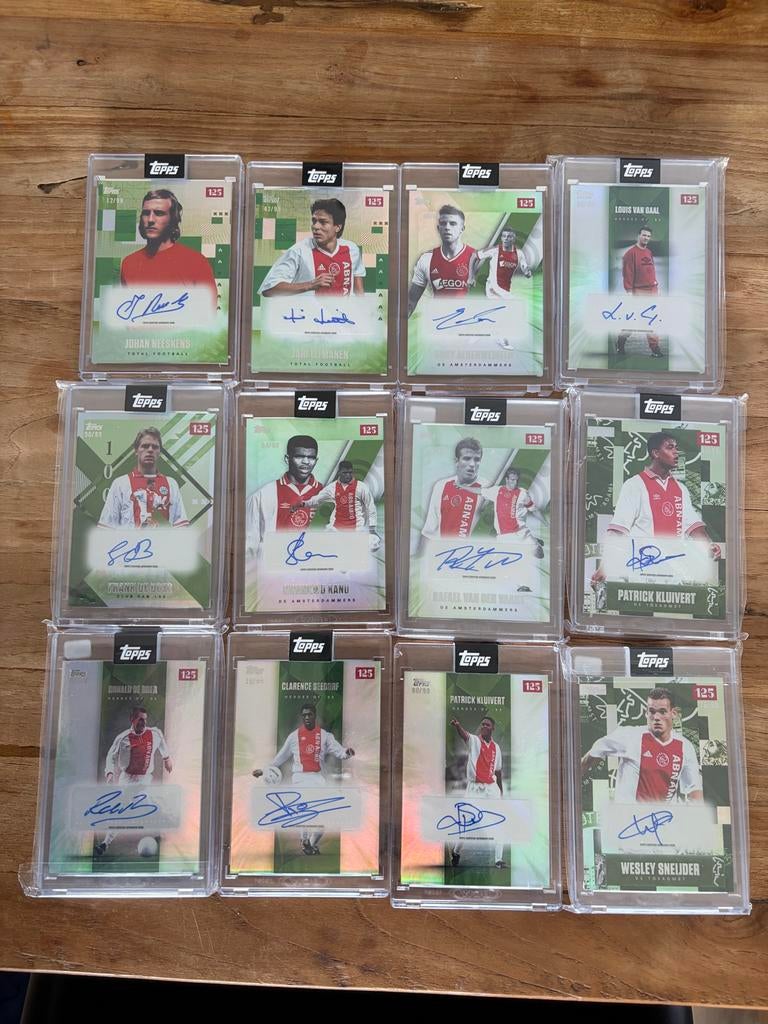 Ajax Topps 125 Autograph Set - 12 kaarten /99, Ophalen of Verzenden, Zo goed als nieuw, Ajax, Spelerskaart