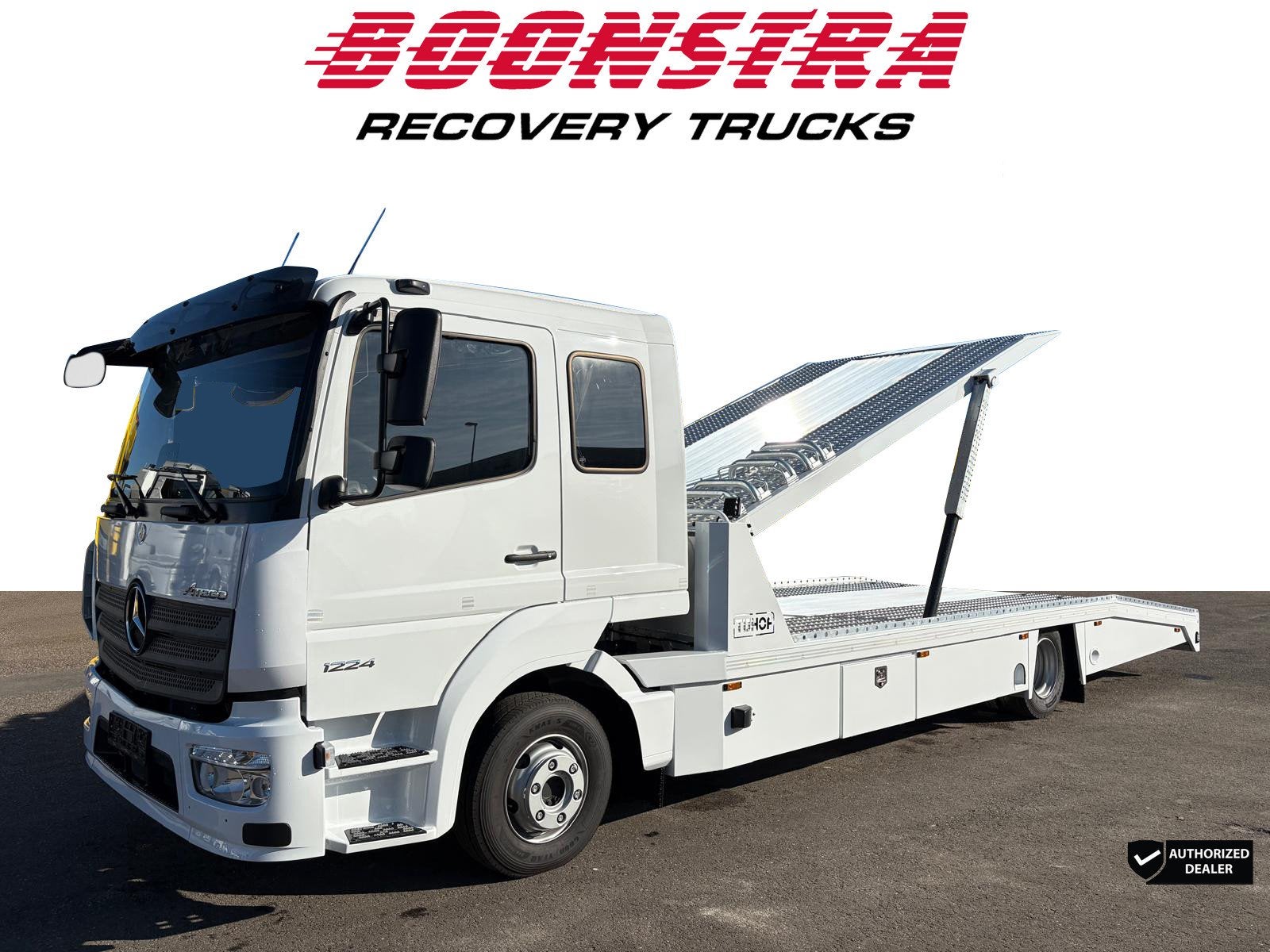 Mercedes-Benz Atego 1224 Tijhof 2 lader 6 Persoons Winch Aut, Automaat, Achterwielaandrijving, Euro 6, Wit