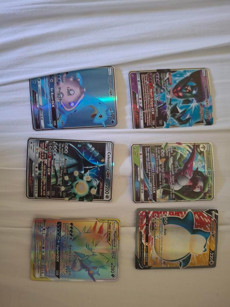Pokémon GX & V kaarten (NEP!) - 6 stuks, Ophalen of Verzenden, Gebruikt, Meerdere kaarten, Foil