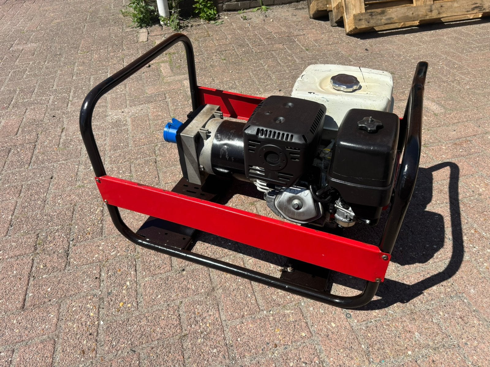 6 KVA Aggregaat 230 Volt Honda GX390 benzine generator, Ophalen, Gebruikt, 5 tot 10 kVA, Benzine