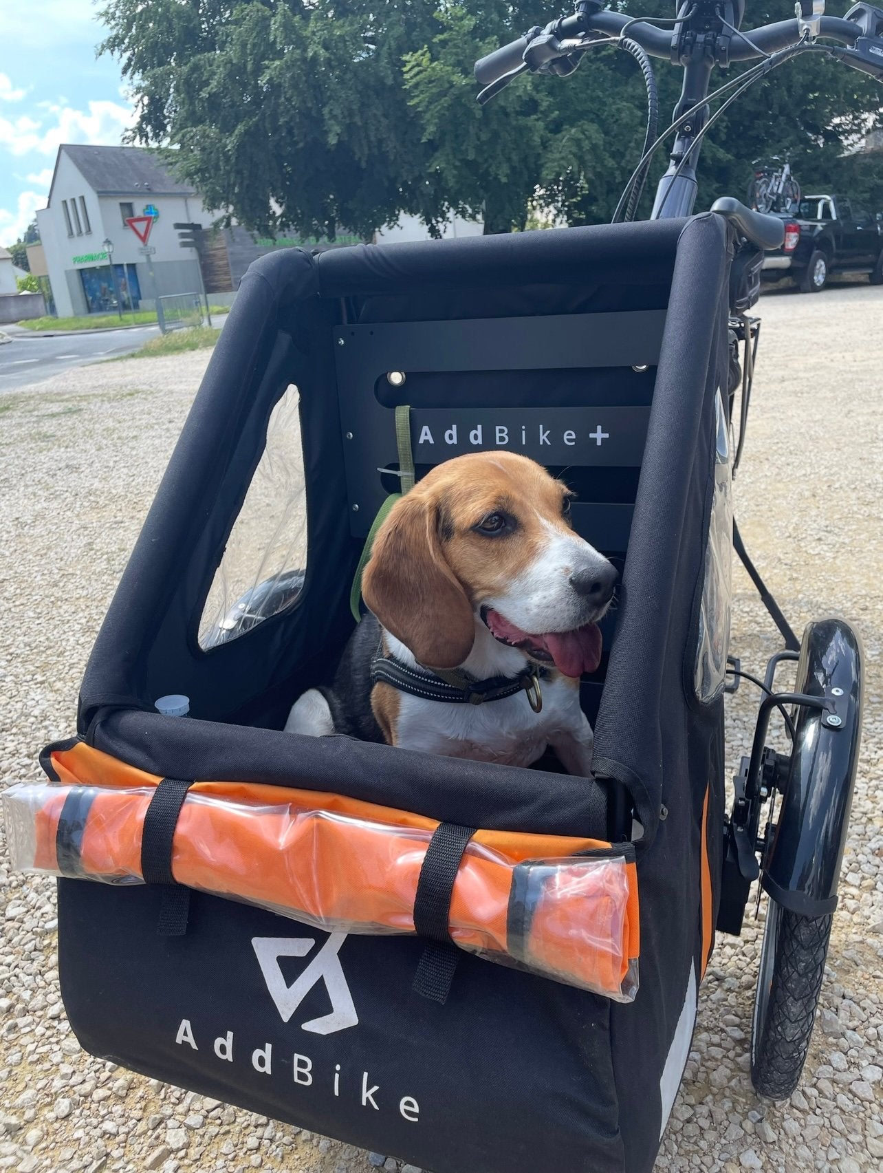 ADD Bike Dog Bakfiets set voor hond - weinig gebruikt, Gebruikt, Huif, 1 kind, Schijfrem