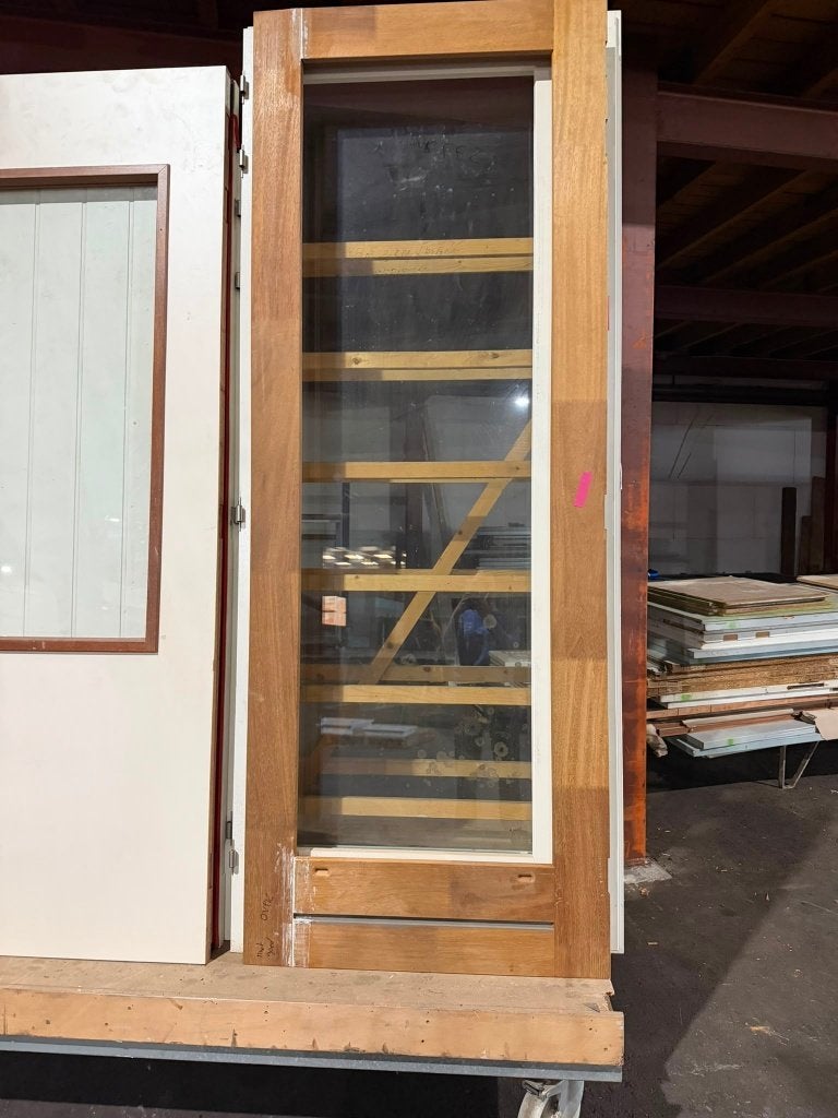 buitendeur zonder glas, Doe-het-zelf en Verbouw, Deuren en Horren, Ophalen, 80 tot 100 cm, 200 tot 215 cm, Hout