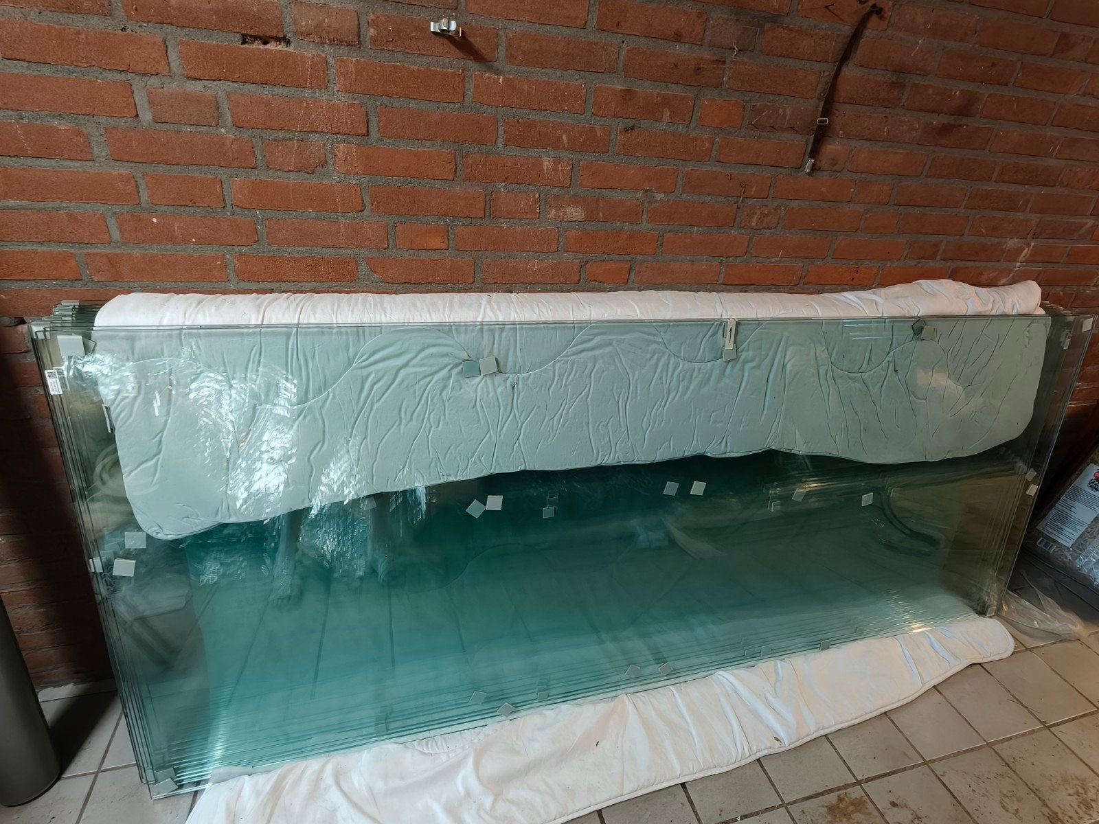 Nieuwe glazen panelen 230x98 cm. 10 mm dik veiligheidsglas, Ophalen, 80 tot 120 cm, Nieuw, 160 cm of meer