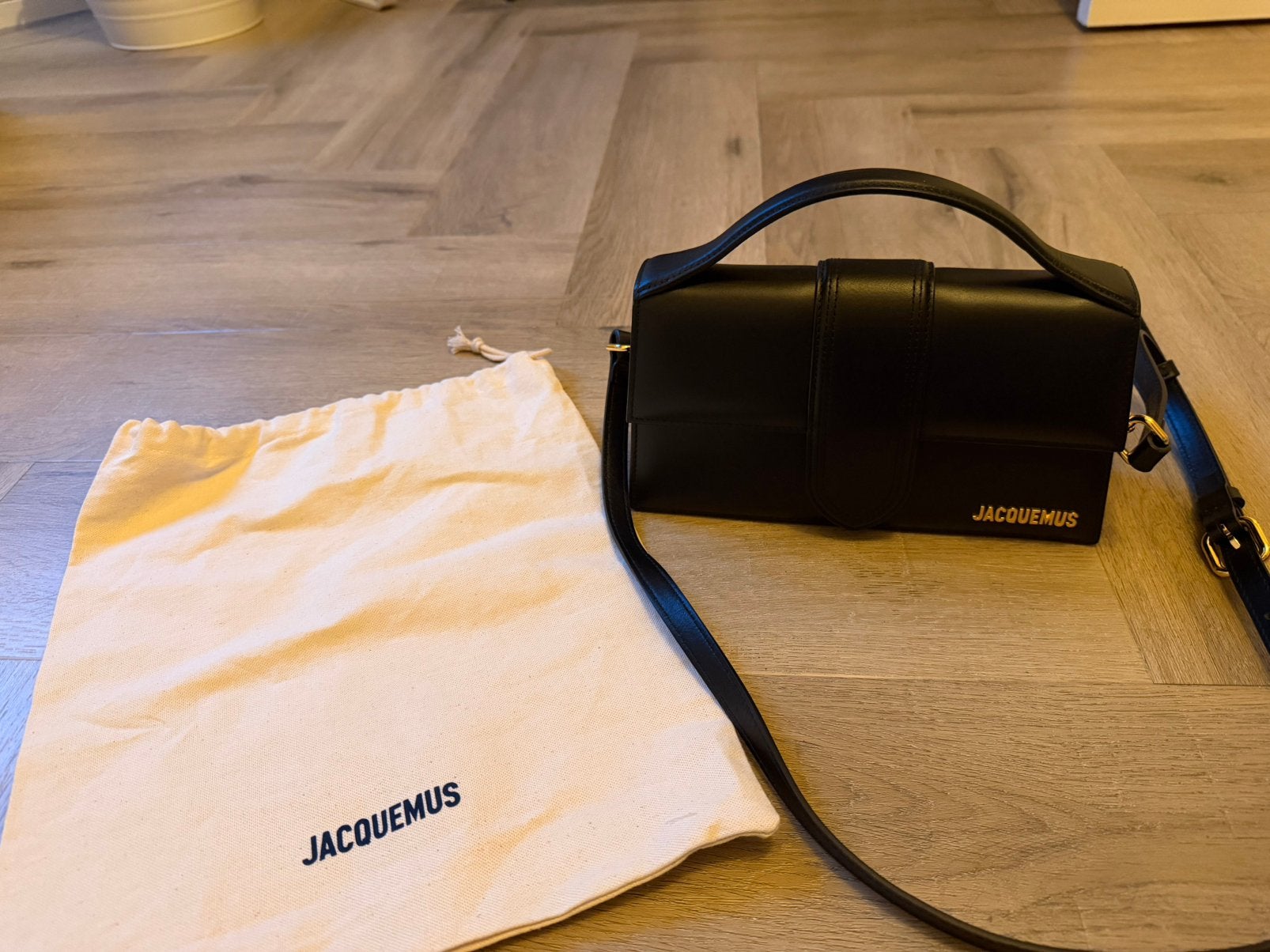 Jacquemus tas, Ophalen of Verzenden, Zo goed als nieuw, Zwart, Handtas