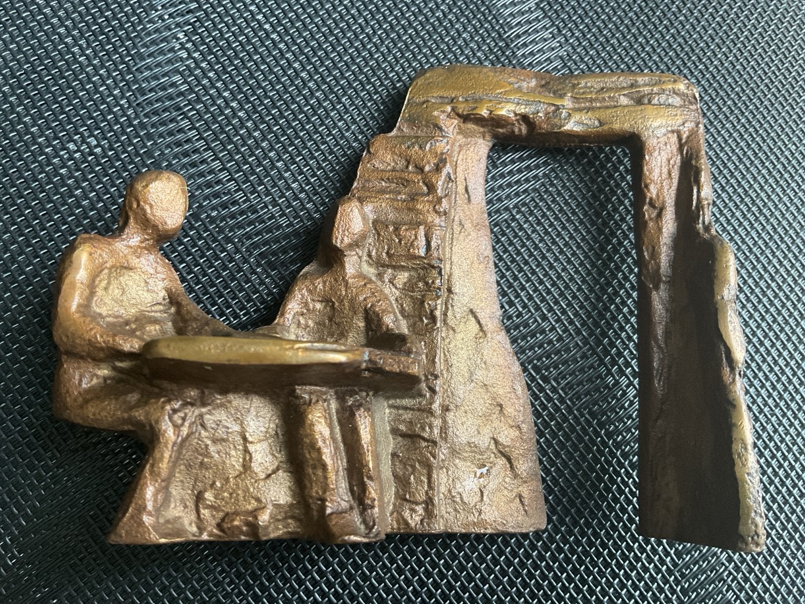 Bronzen sculptuur: van Judith Braun - in overleg, Groep mensen, Minder dan 20 cm, Ophalen of Verzenden, Beeld