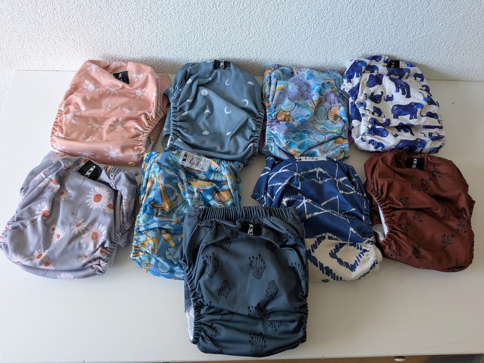 9 lighthouse AIO luiers, Ophalen of Verzenden, Zo goed als nieuw, One size