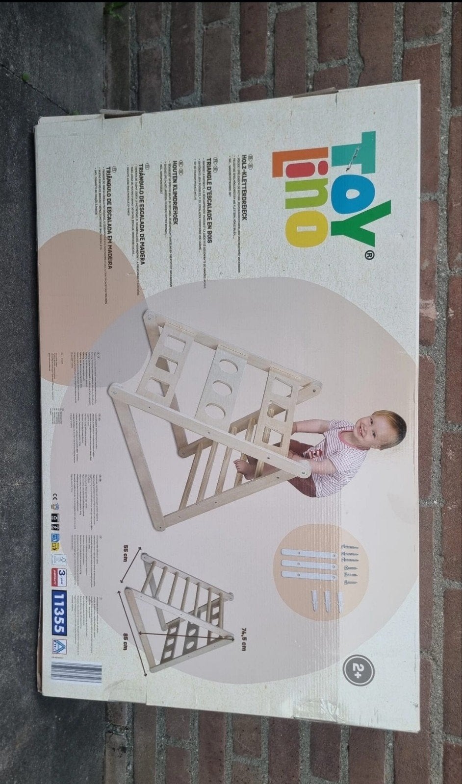 Nieuwe Toy Lino Houten Klimdriehoek - Ongeopend in doos, Kinderen en Baby's, Speelgoed | Buiten | Speeltoestellen, Ophalen of Verzenden