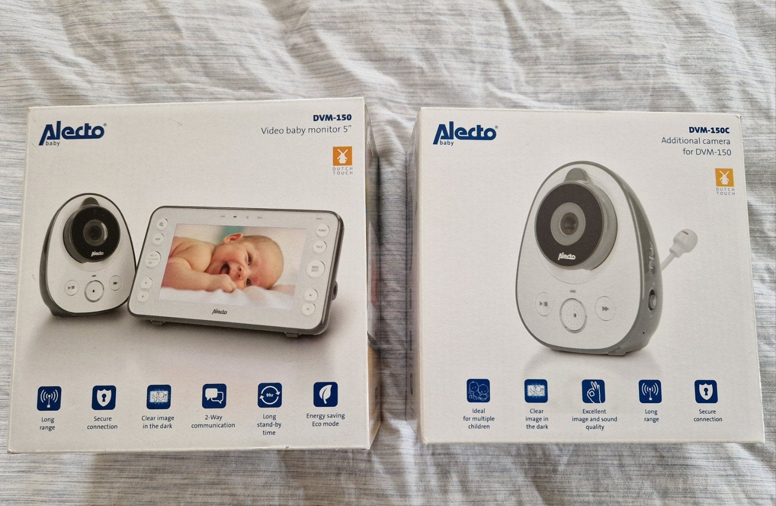 Alecto DVM-150 babyfoon monitor + 2 x camera, Kinderen en Baby's, Babyfoons, Ophalen, Gebruikt, 250 meter of meer, Camera
