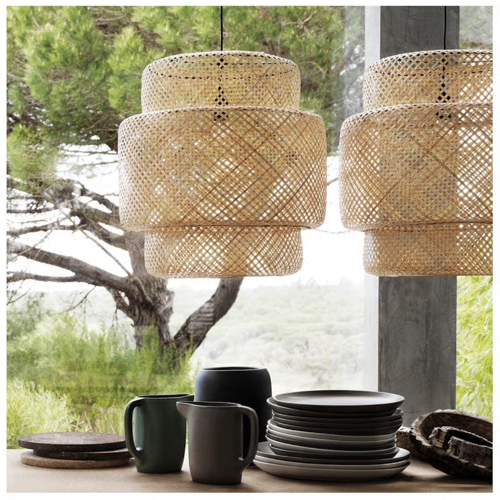 SINNERLIG Hanglamp, bamboe (50 cm) nieuw, Ophalen, Japandi, Boho, Scandinavisch, Warm, Gezellig, Bamboe, Natuurlijk, Natuurlijk materiaal