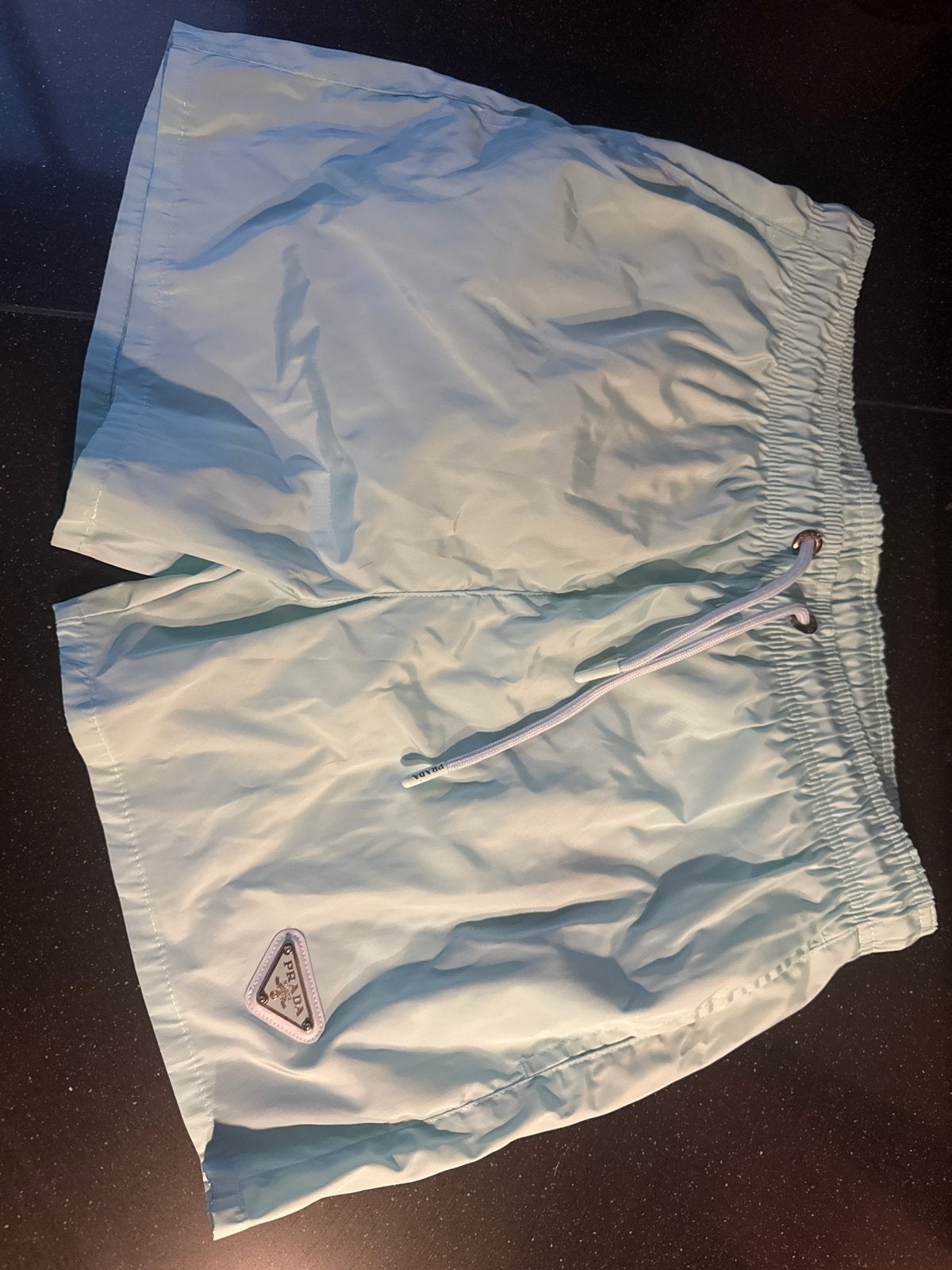Prada Zwemshort - Lichtblauw - Maat M, Ophalen of Verzenden, Maat 48/50 (M), Blauw, Zwemshort