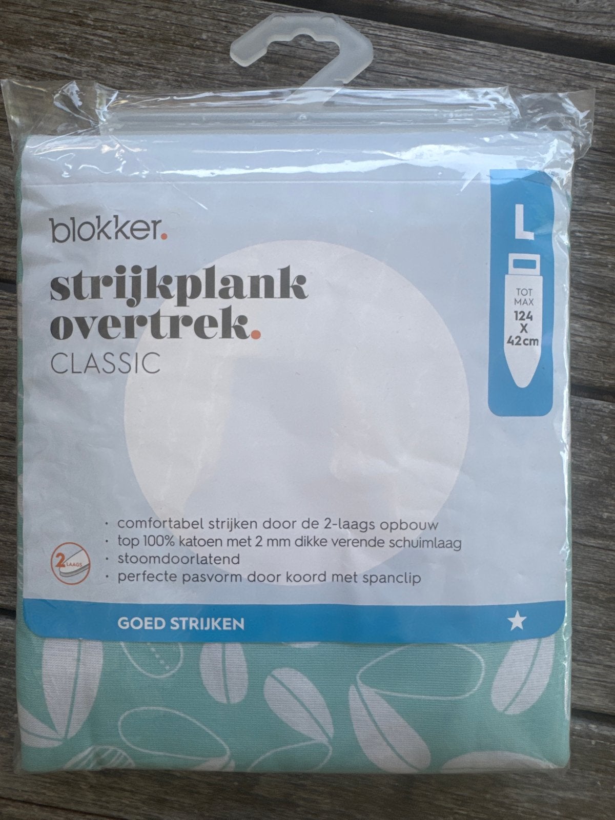 Blokker Strijkplankovertrek Classic L - 124x42 cm, Ophalen of Verzenden, Nieuw