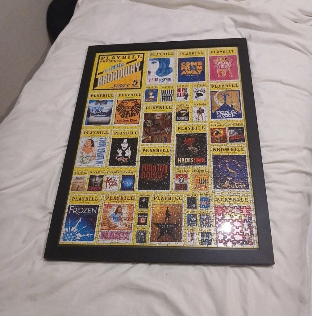Puzzel in lijst, Nieuw, Handgemaakt, 50 cm, Zwart