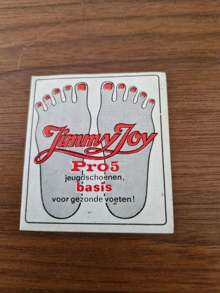 7609 Vintage Jimmy Joy Pro 5 Jeugdschoenen Sticker, Ophalen of Verzenden, Gebruikt